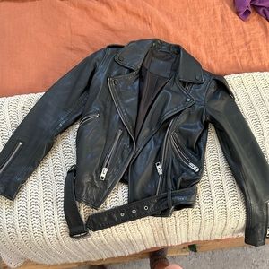 All saints leather jacket